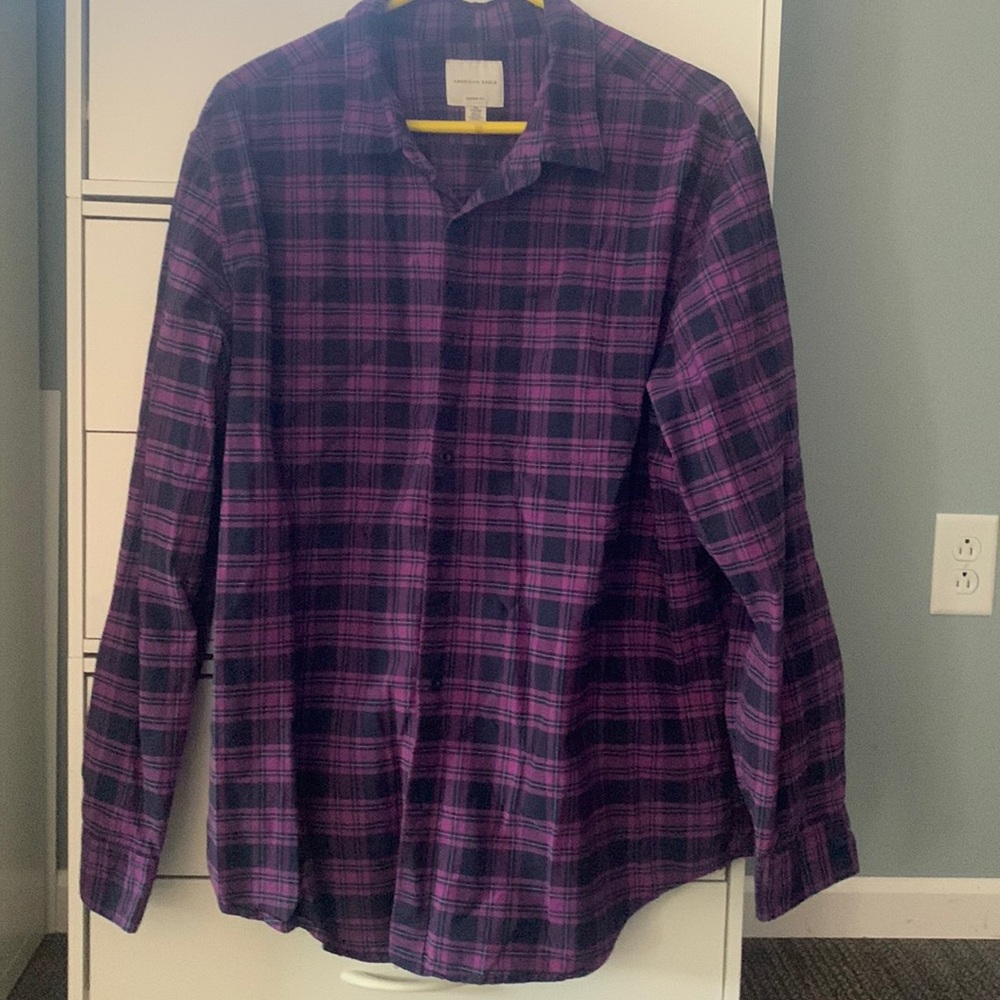 Plaid button down shirt